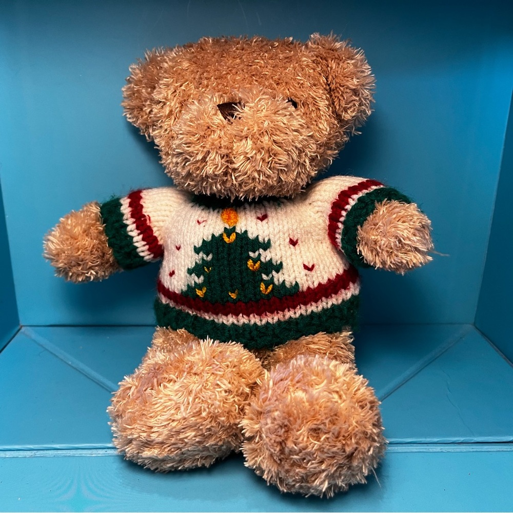 Christmas Tree Sweater Teddy Bear Plush